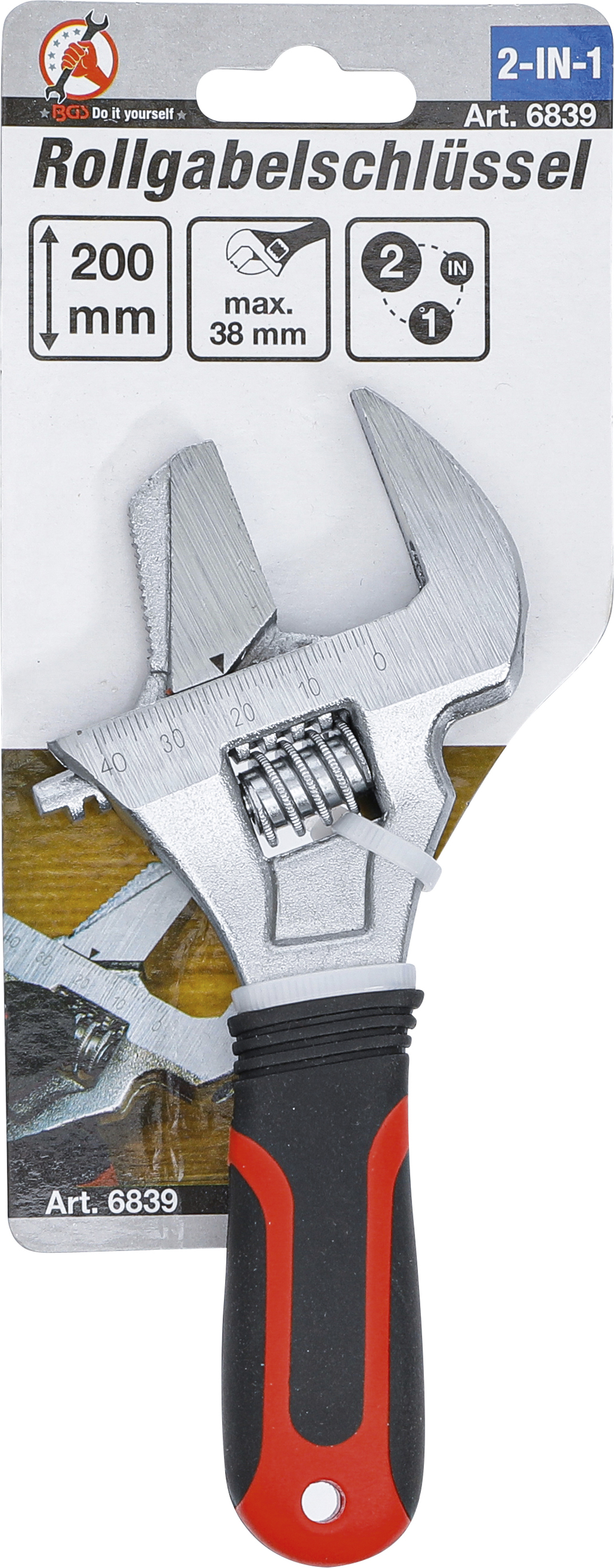 BGS Rollgabelschlüssel mit Kunststoff-Softgriff | SW max. 38 mm