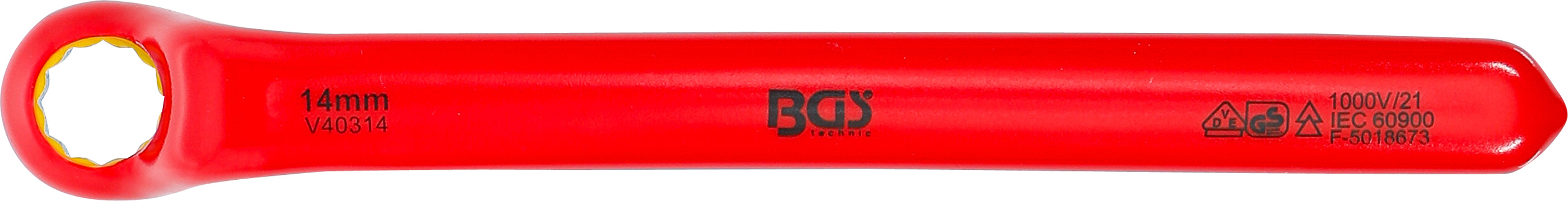 BGS VDE-Einringschlüssel | tief gekröpft | SW 14 mm BGS VDE-Einringschlüssel | tief gekröpft | SW 14 mm