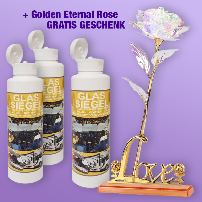 Glas Siegel Aqua Glasversiegelung Nano Lotus Effekt Super DEAL + Valentinstag 24K Rose GRATIS