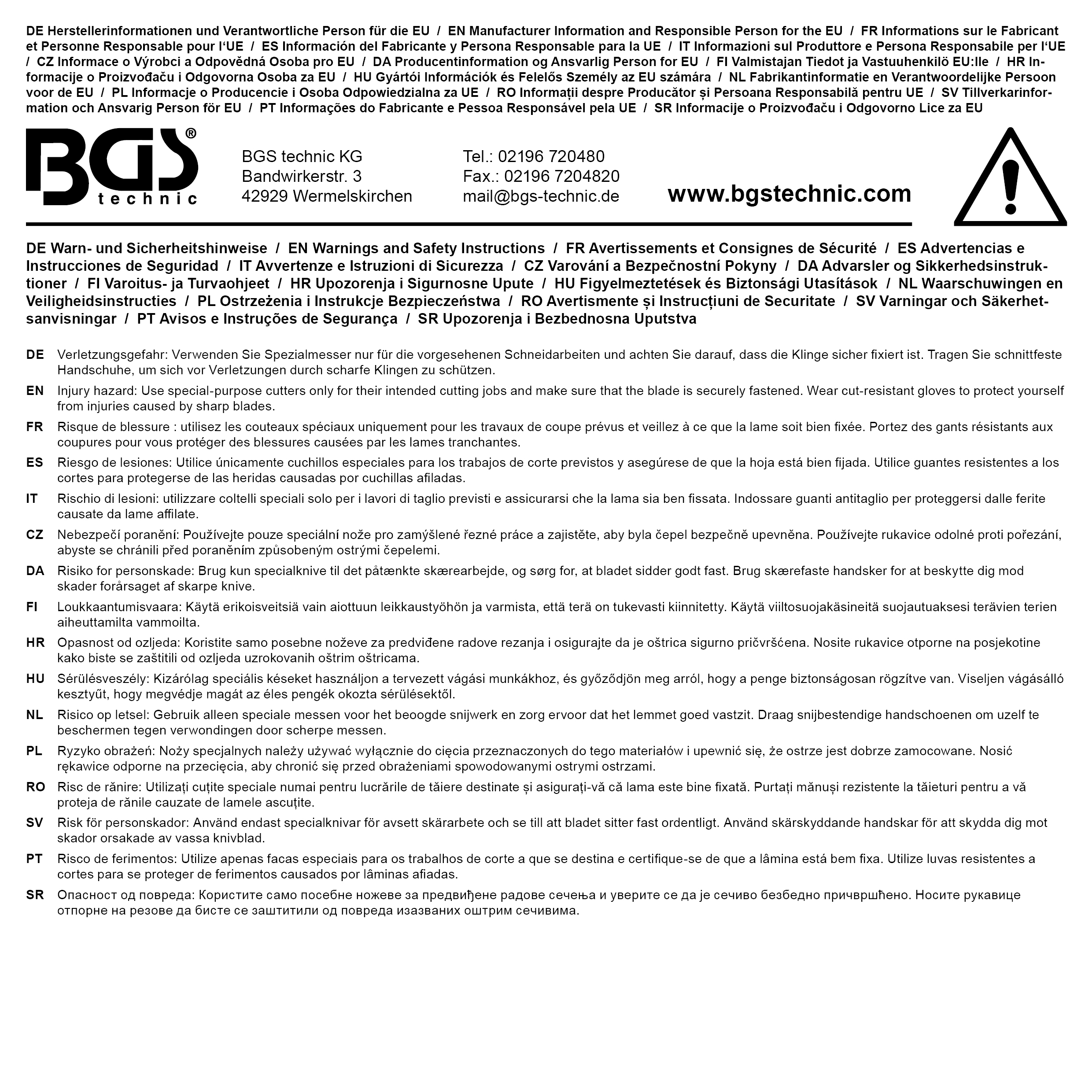 BGS Klappmesser | 150 mm