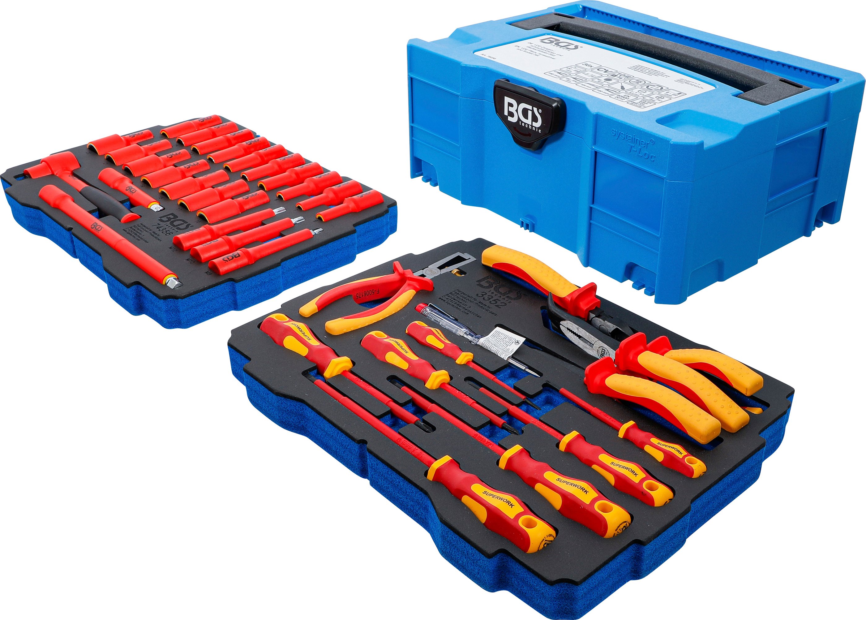 BGS VDE-Zangen- / Schraubendreher- und Steckschlüssel-Satz | BGS systainer® | 36-tlg.