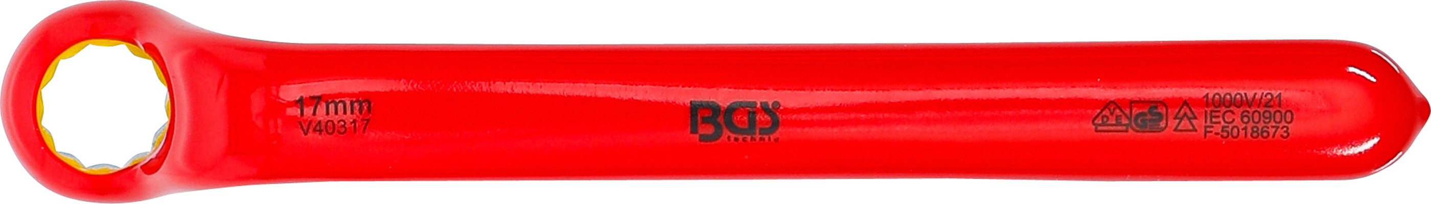 BGS VDE-Einringschlüssel | tief gekröpft | SW 17 mm BGS VDE-Einringschlüssel | tief gekröpft | SW 17 mm