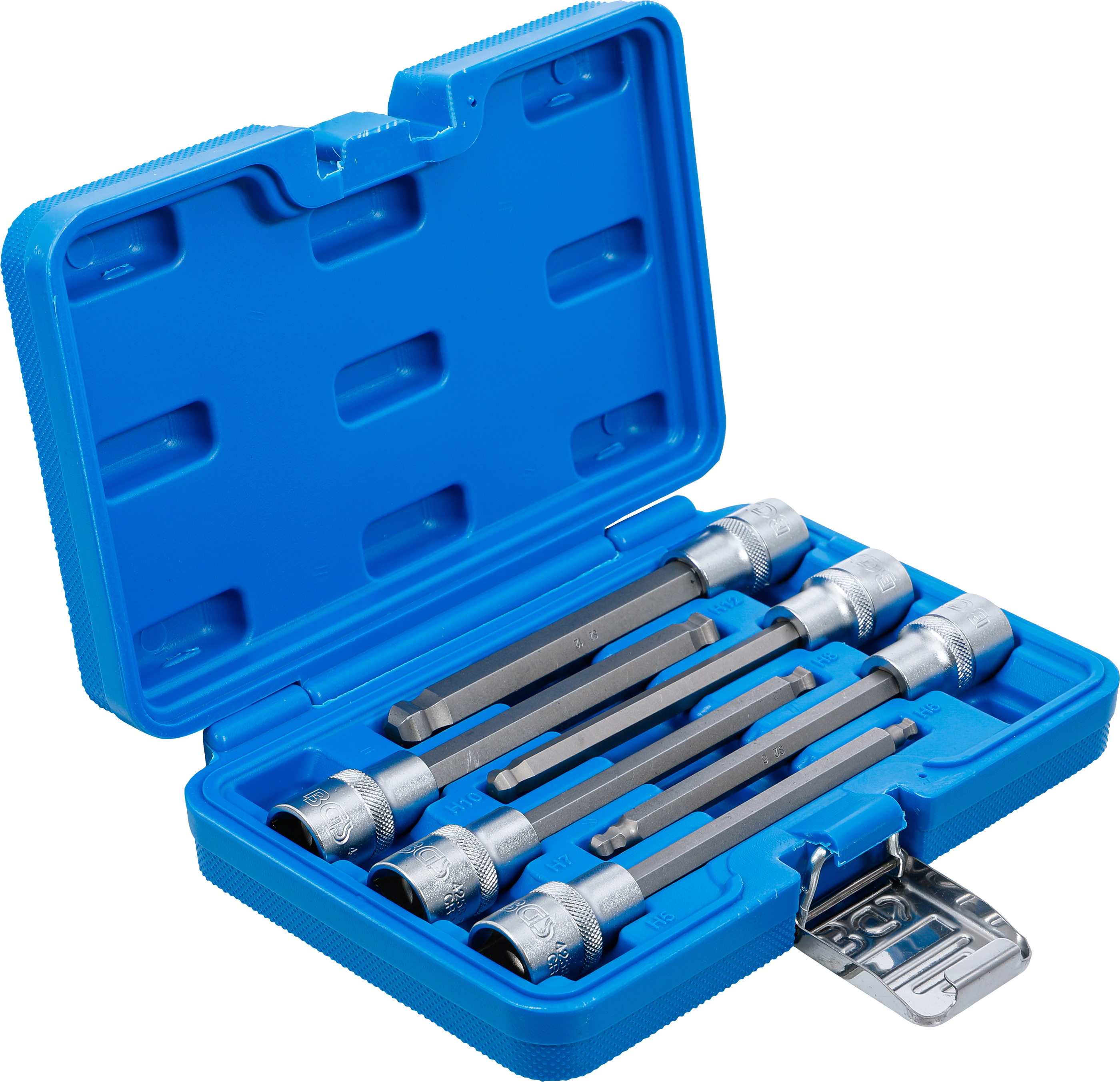 BGS Bit-Einsatz-Satz | Antrieb Innenvierkant 12,5 mm (1/2") | Innensechskant mit Kugelkopf 5 - 12 mm | 6-tlg.