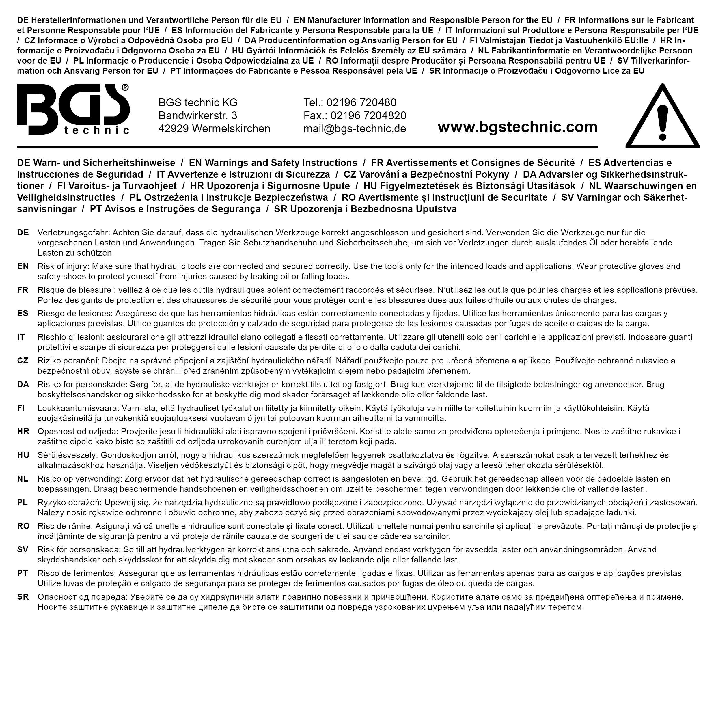 BGS Druckluft-Hydraulik-Pumpe | 689 bar / 10.000 PSI