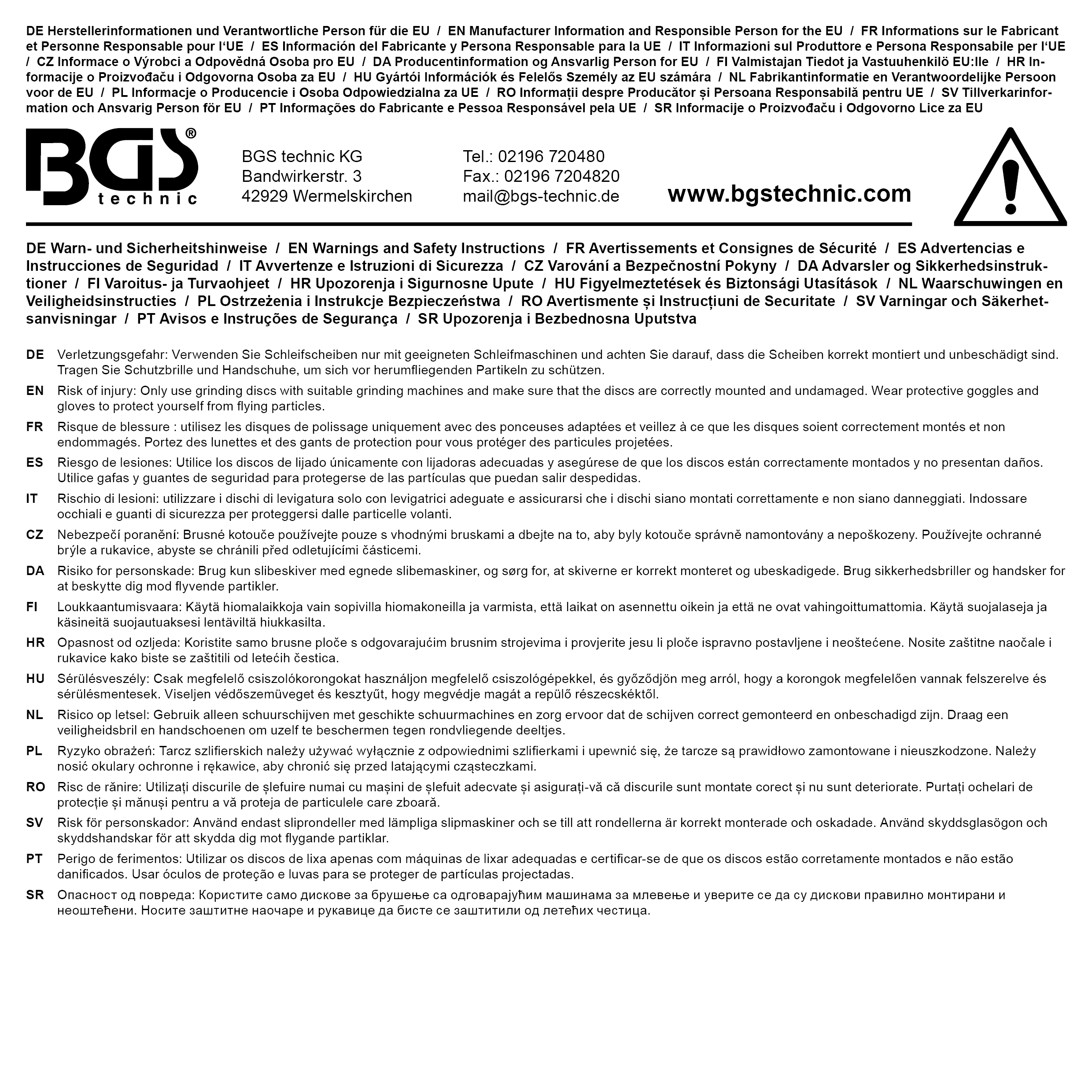 BGS Ersatz-Schleifscheibe | für Art. 74449 | 50 x 13 mm