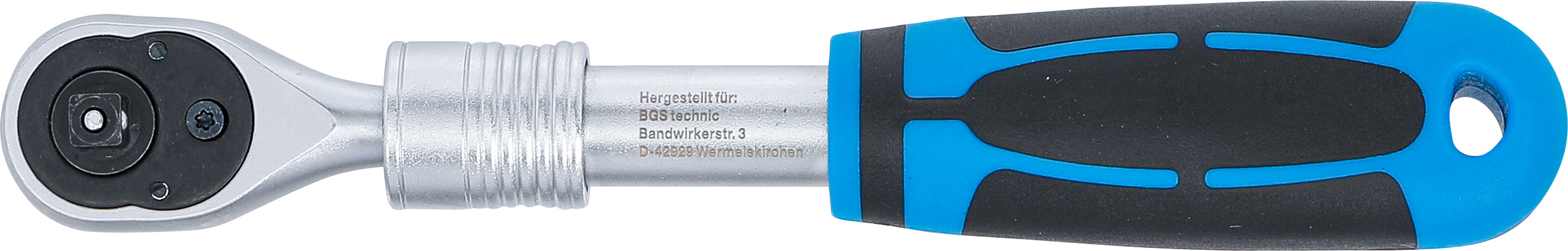 BGS Umschaltknarre, ausziehbar | Abtrieb Außenvierkant 6,3 mm (1/4") | 190 - 225 mm