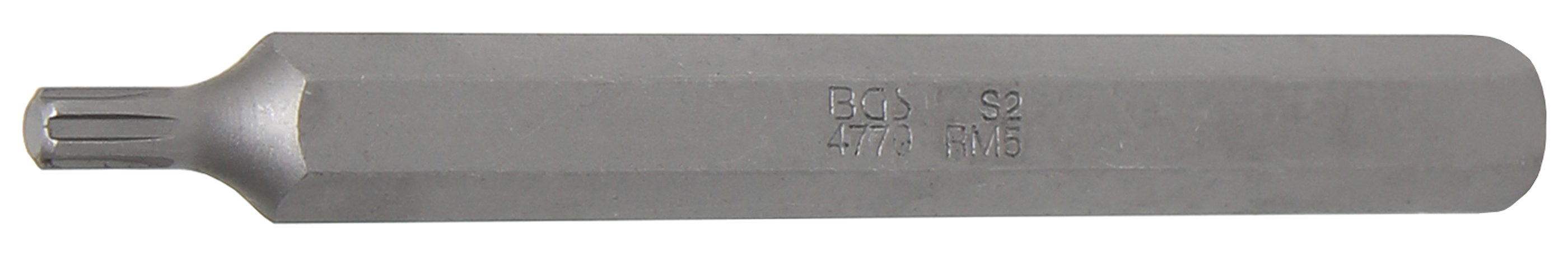 BGS Bit | Länge 100 mm | Antrieb Außensechskant 10 mm (3/8") | Keil-Profil (für RIBE) M5