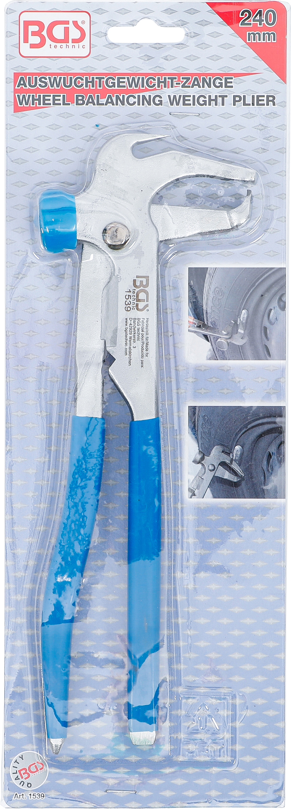 BGS Auswuchtgewicht-Zange | 240 mm