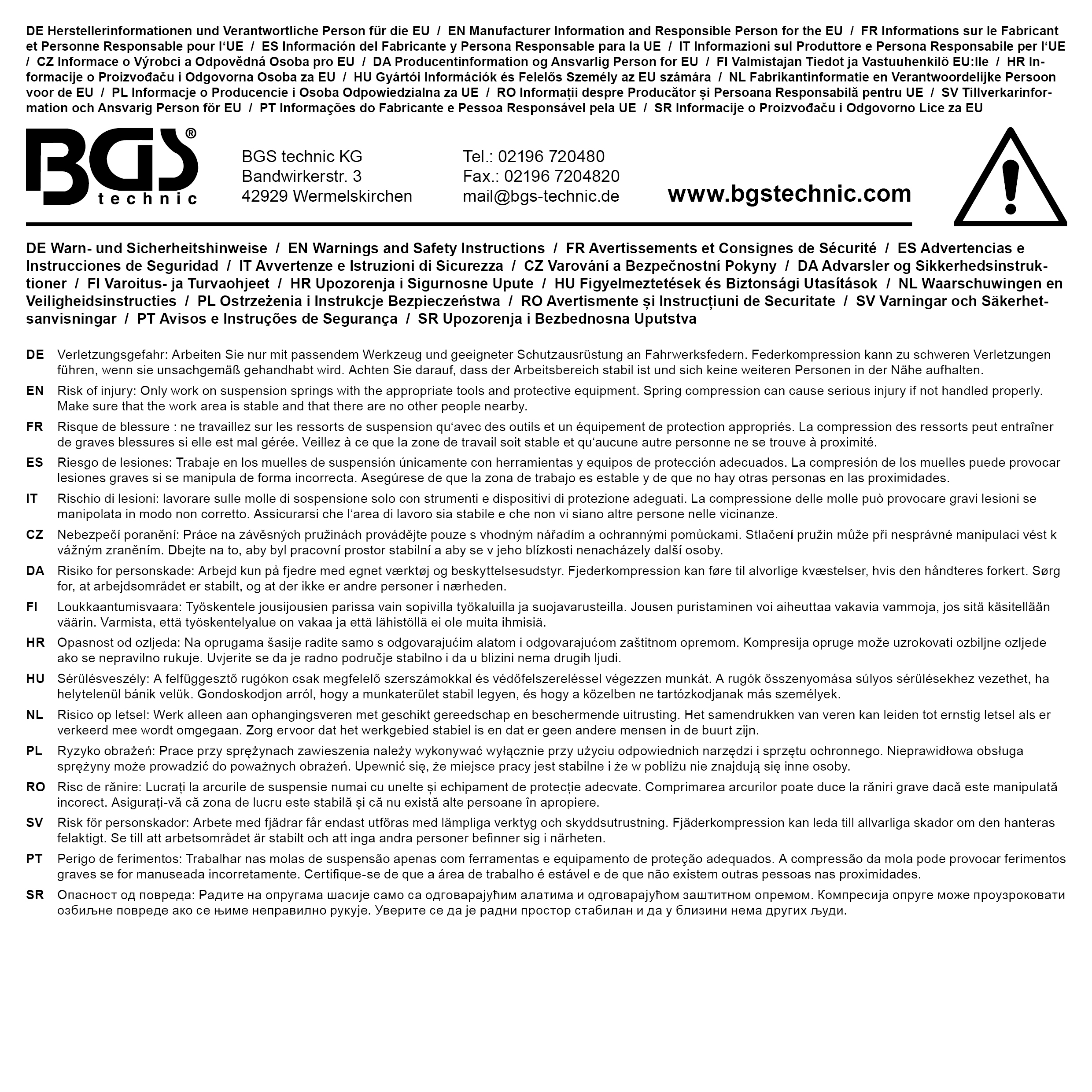 BGS Federspanner-Satz | 1800 kg