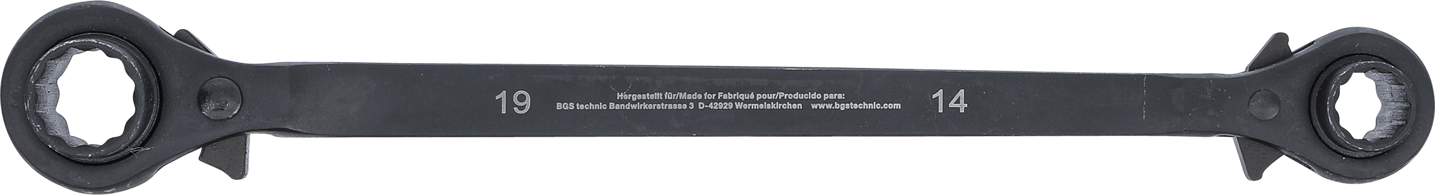 BGS Gerüstbauer-Knarre | 4-in-1 | SW 14 - 17 - 19 - 22 mm