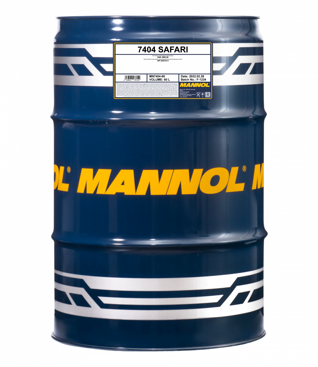 20W-50 Mannol 7404 Safari Motoröl 60 Liter