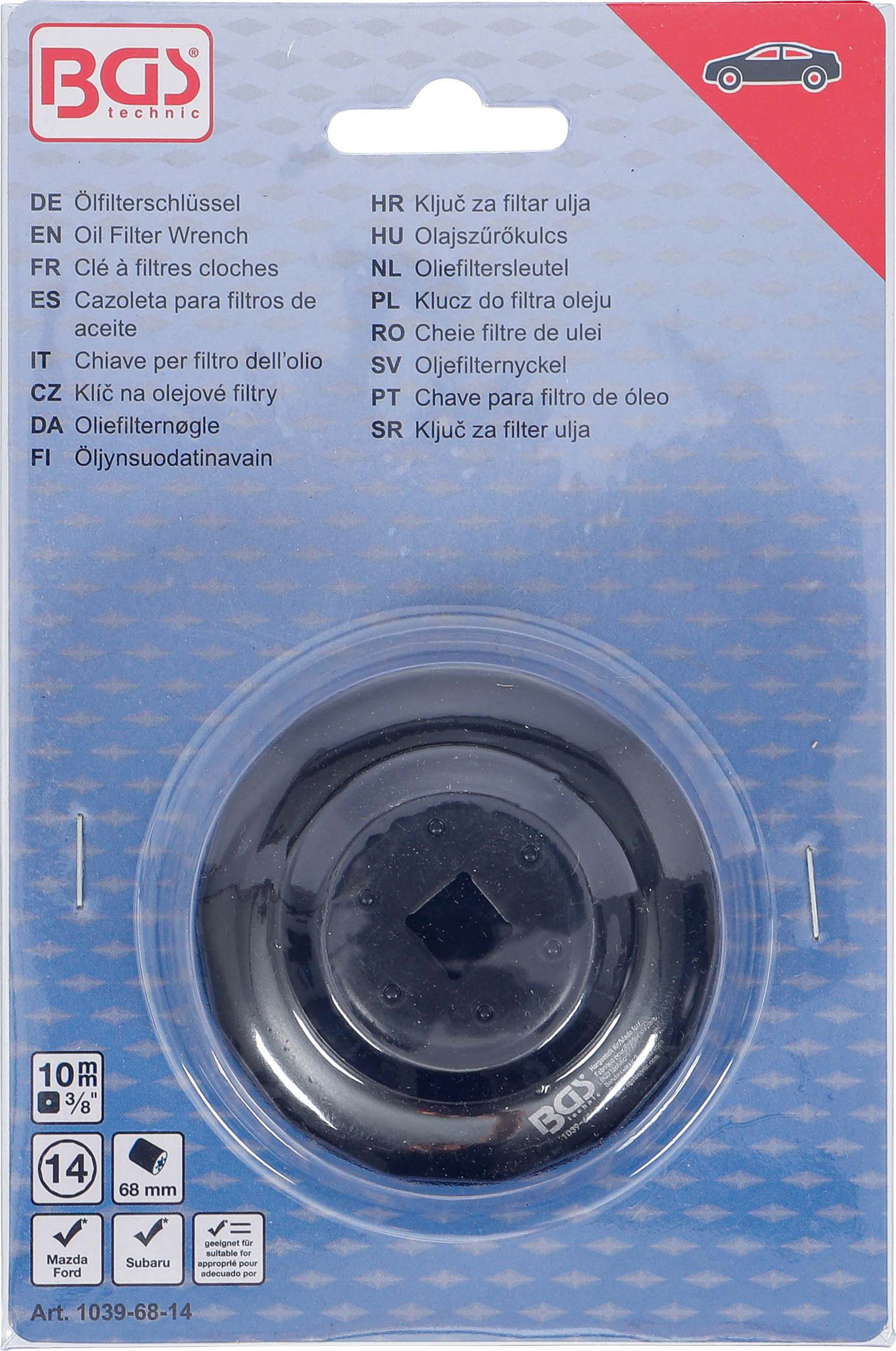 BGS Ölfilterschlüssel | 14-kant | Ø 68 mm | für Ford, Mazda, Subaru