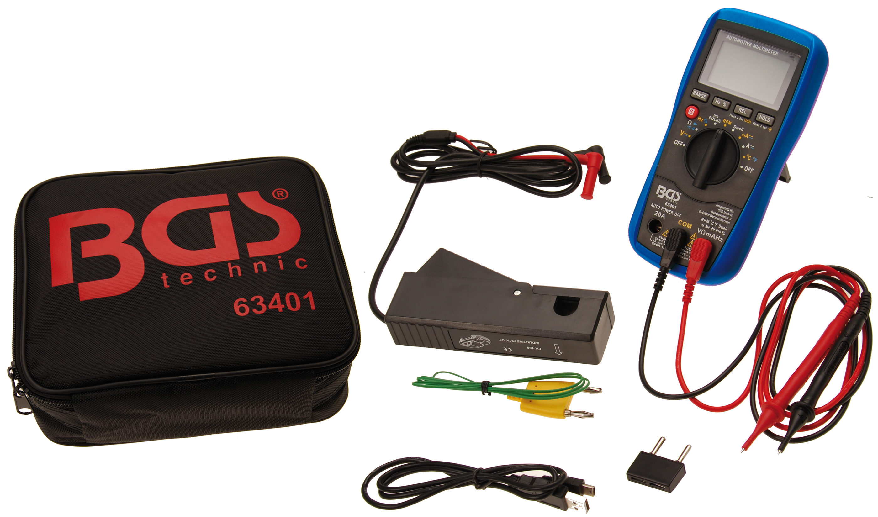 BGS Kfz-Digital-Multimeter mit USB-Schnittstelle