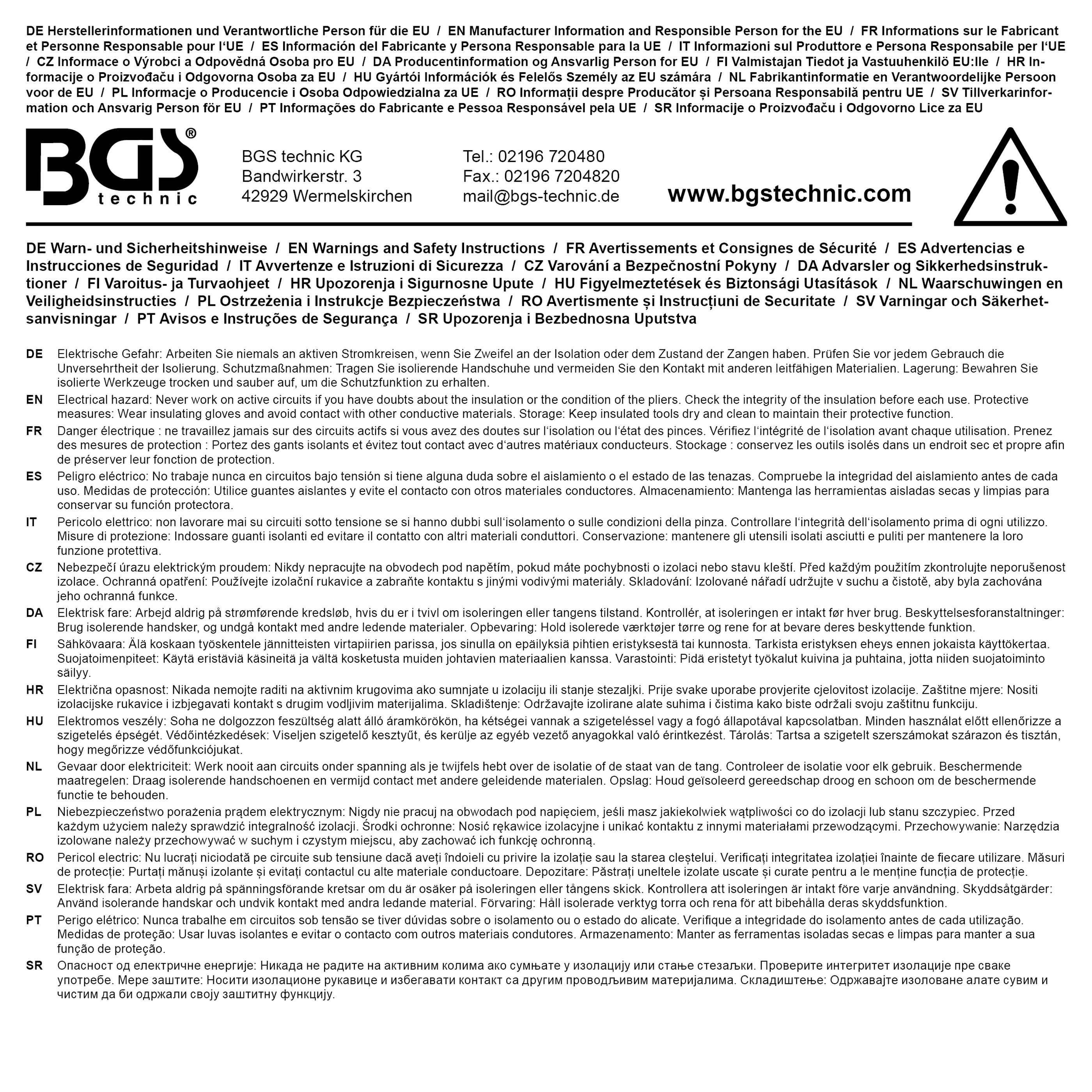 BGS VDE-Abisolierzange | 200 mm