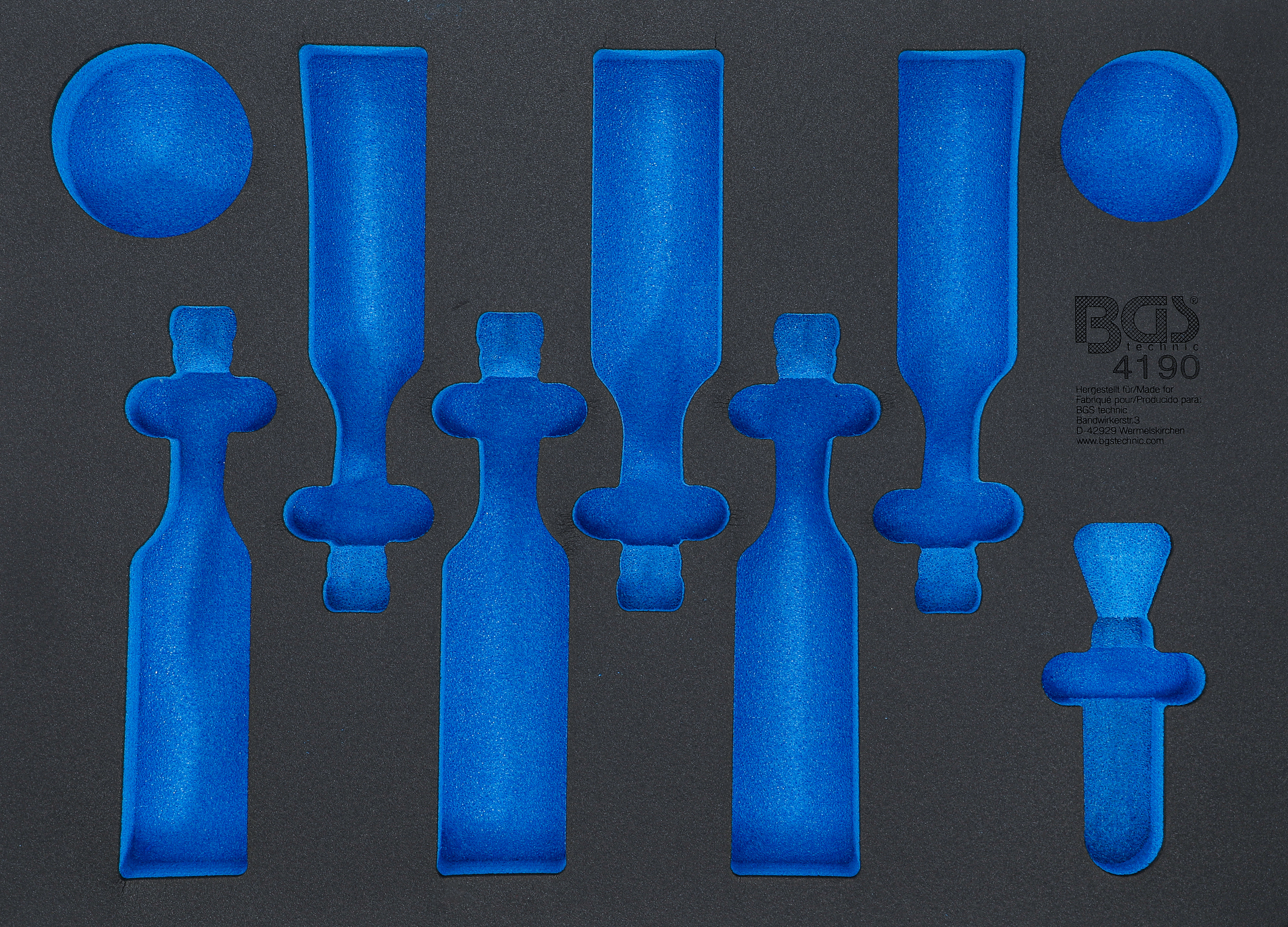 BGS Werkstattwageneinlage 3/3 | leer | für Bier, Chips, Erdnüsse und Flaschenöffner