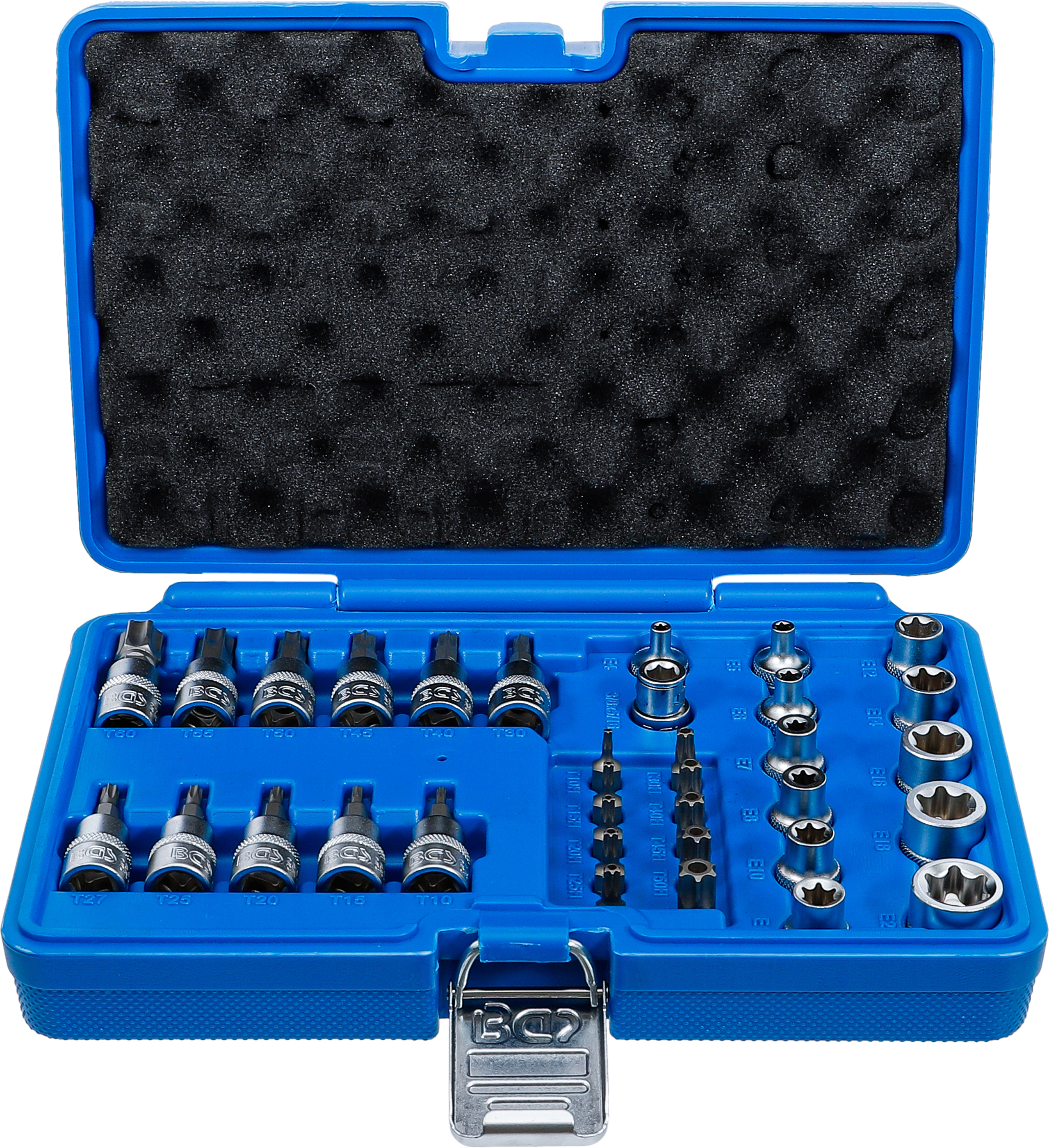 BGS Bit- und Steckschlüsseleinsatz-Satz | 10 mm (3/8") | T-Profil (für Torx) | 34-tlg.