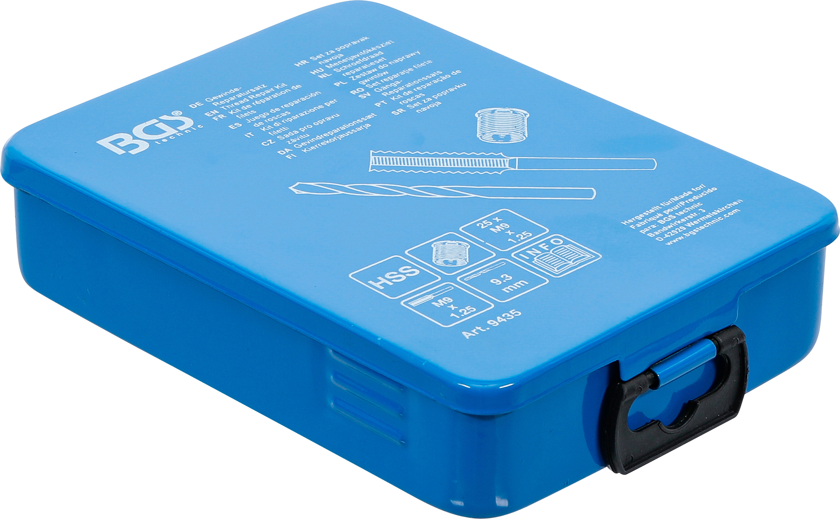 BGS Gewinde-Reparatursatz | M9 x 1.25 | 30-tlg. BGS Gewinde-Reparatursatz | M9 x 1.25 | 30-tlg.