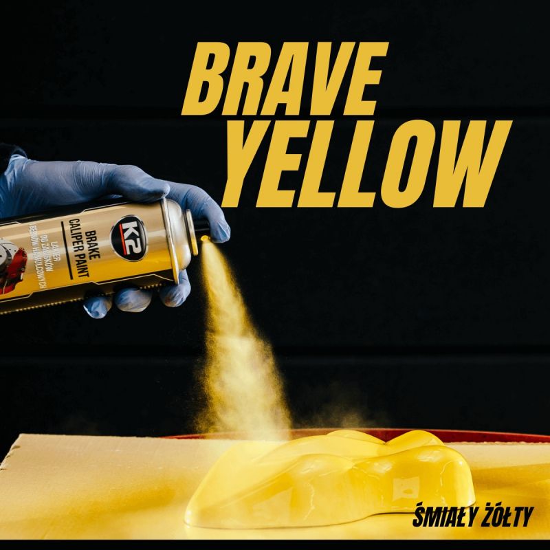 K2 Brake Caliper Paint Yellow Bremssattellack Bremssattel Lack Spray Gelb 400 ml