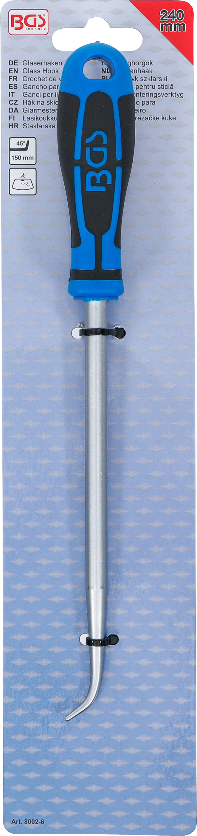 BGS Glaserhaken | 210 mm | für Art. 8002
