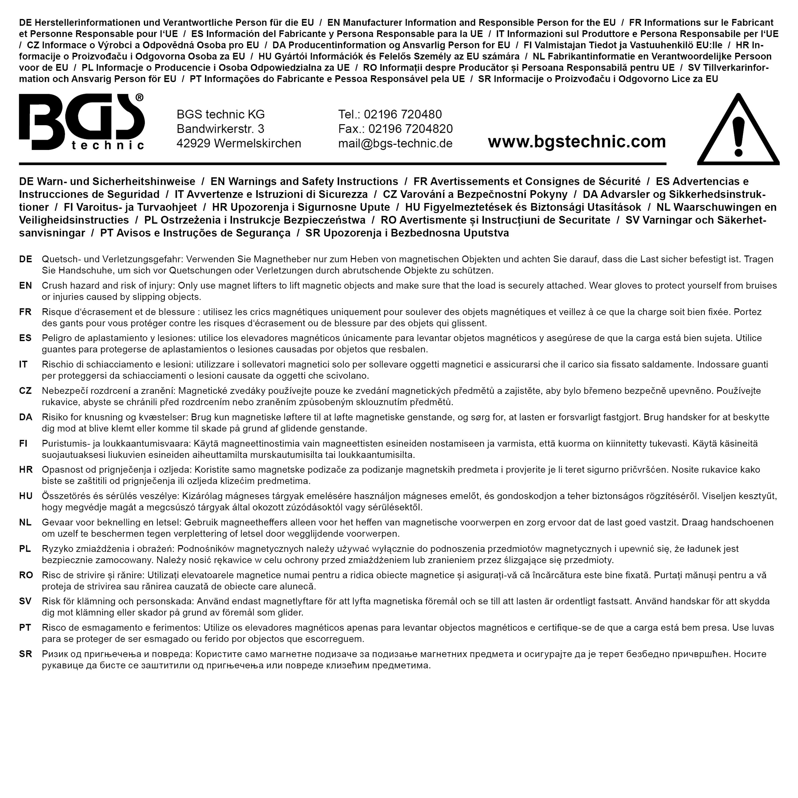 BGS Magnetheber | flexibel | 500 mm | Zugkraft 3 kg