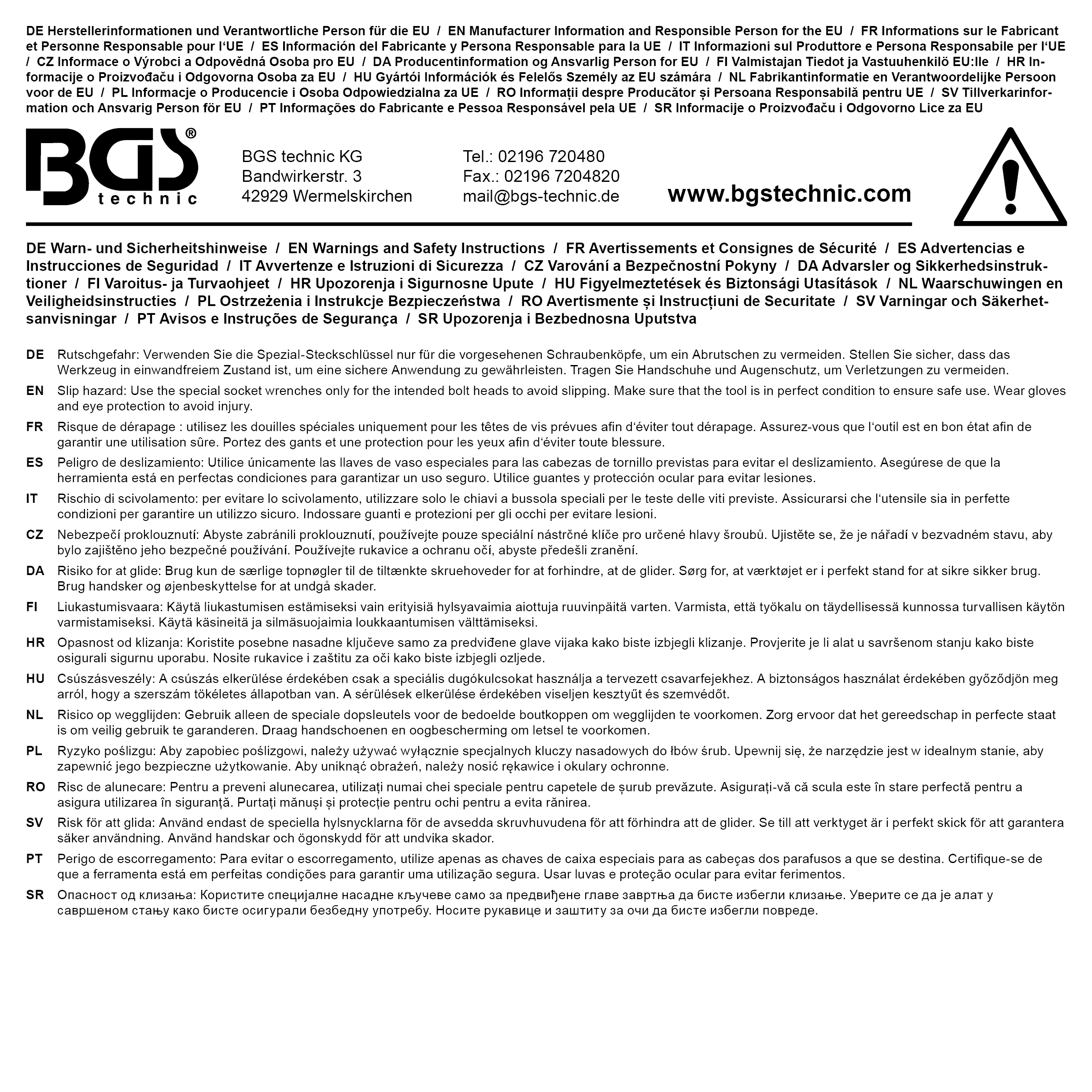 BGS Multi-Einsatz | Antrieb Innenvierkant 10 mm (3/8") | SW 9 - 21 mm