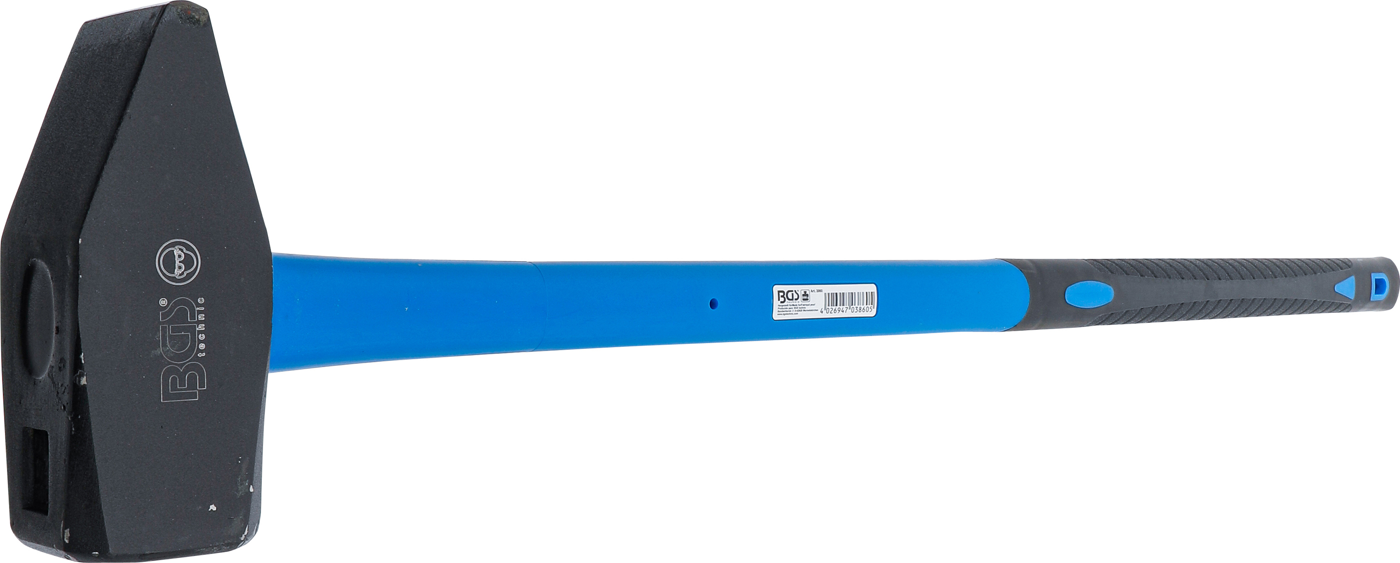 BGS Vorschlaghammer | DIN 1042 | Fiberglasstiel | Ø 65 mm | 5000 g