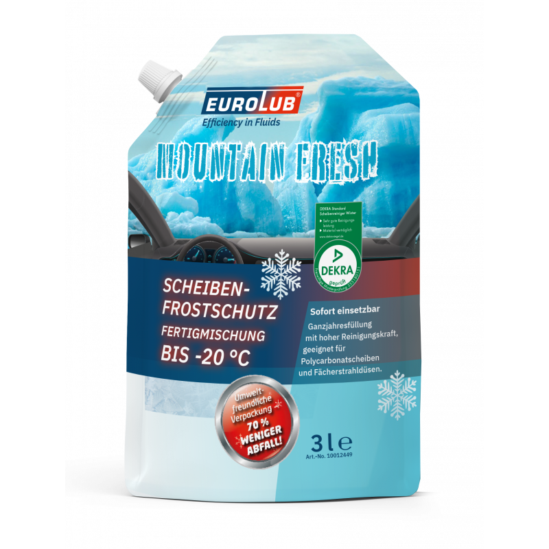 Eurolub Scheibenfrostschutz Mountainfresh Fertigmischung -20°C Beutel 3 Liter