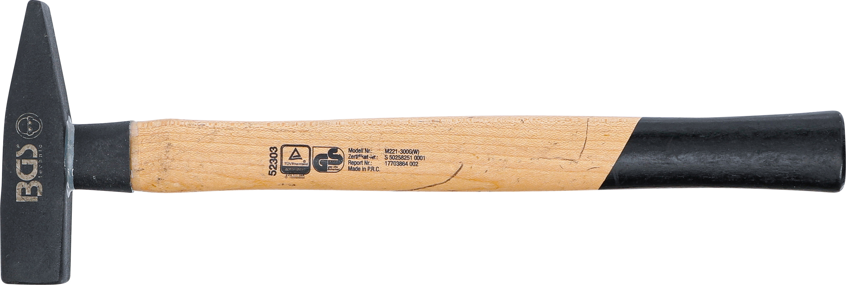 BGS Schlosserhammer | Hickory-Stiel | DIN 1041 | 300 g