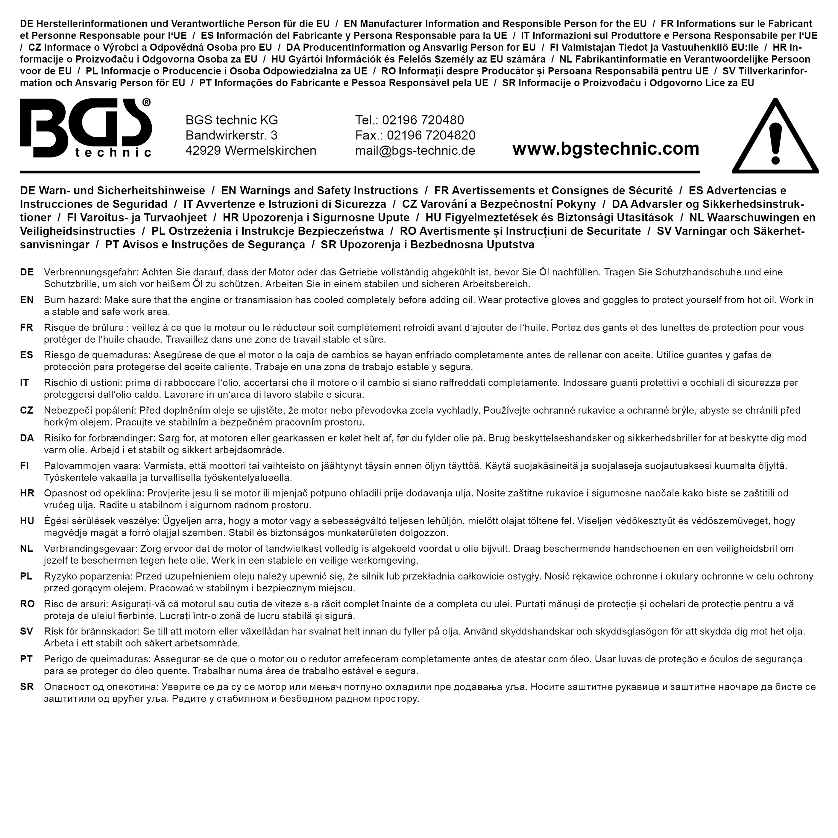 BGS Getriebe-Befülladapter-Satz | 15-tlg.