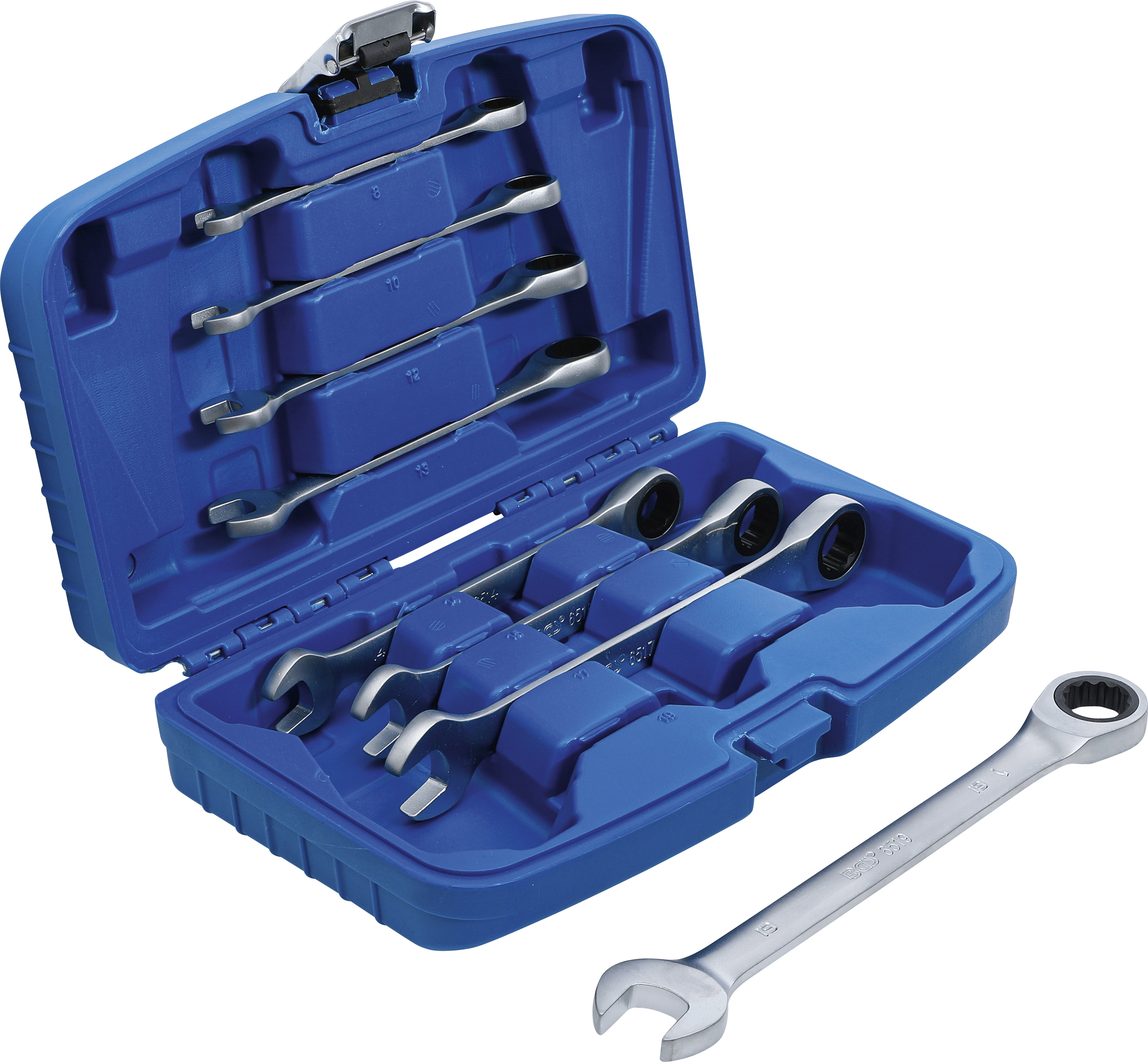 BGS Ratschenring-Maulschlüssel-Satz | SW 8 - 19 mm | 8-tlg.