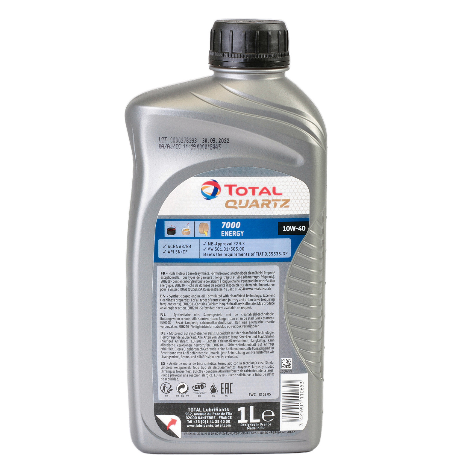 10W-40 Total Quartz 7000 Energy 1 Liter 10W-40 Total Quartz 7000 Energy 1 Liter