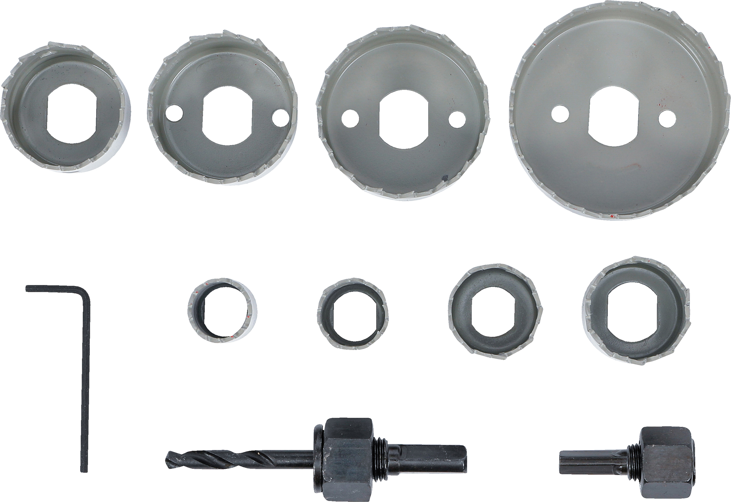 BGS Lochsägen-Satz | Ø 19 - 64 mm | Tiefe 24 mm | 11-tlg.