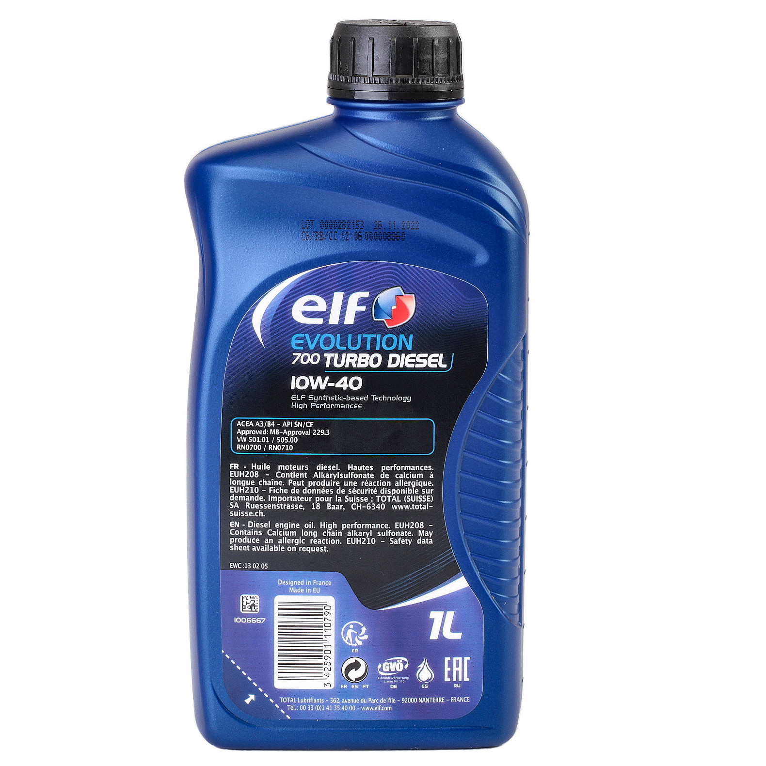 10W-40 Elf Evolution 700 Turbo Diesel Motoröl 1 Liter