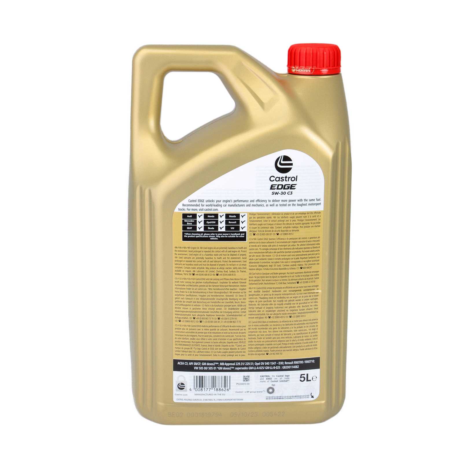 5W-30 Castrol EDGE C3 Titanium FST Motoröl 5 Liter