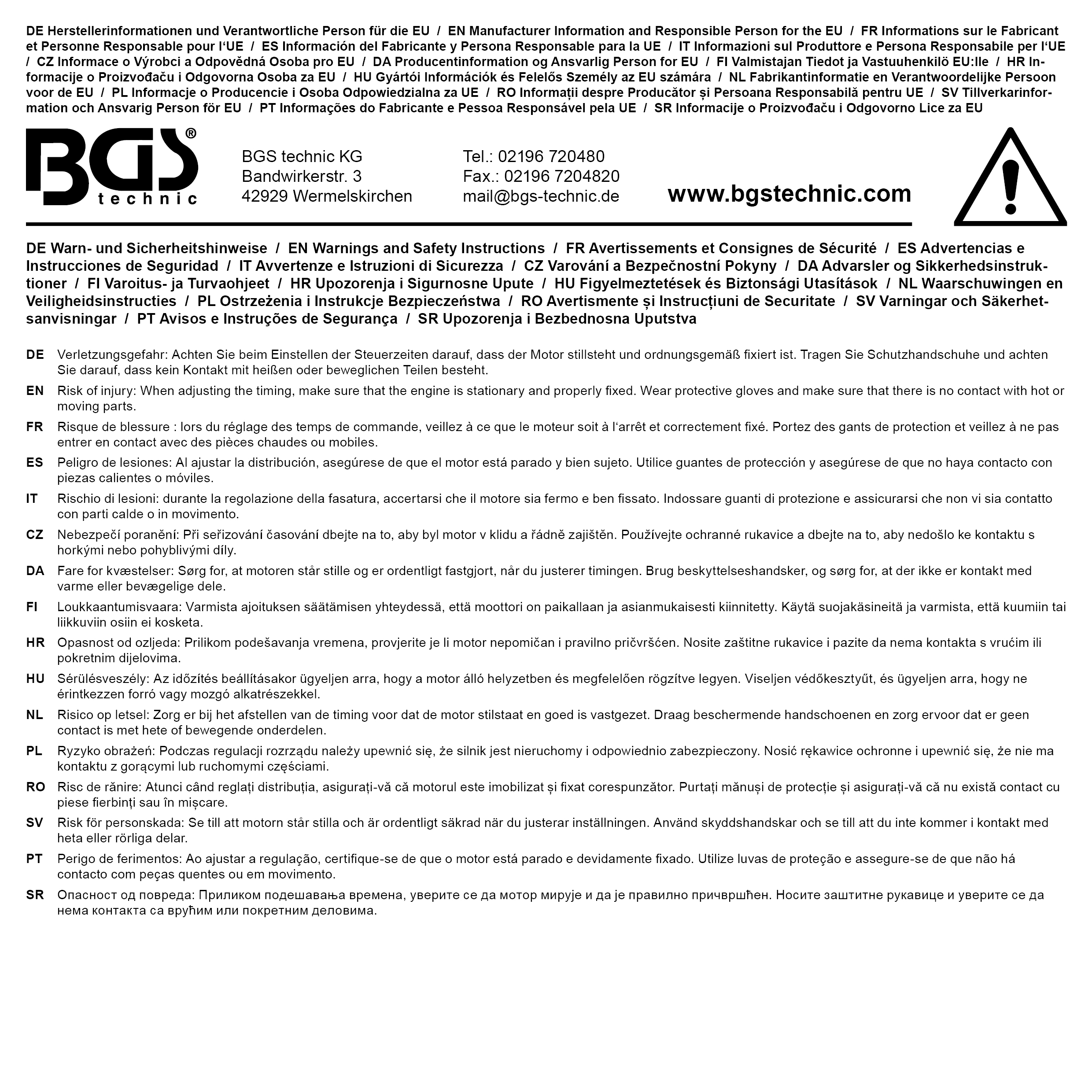 BGS Dieselpumpen-Kettenrad-Abzieher | für Ford