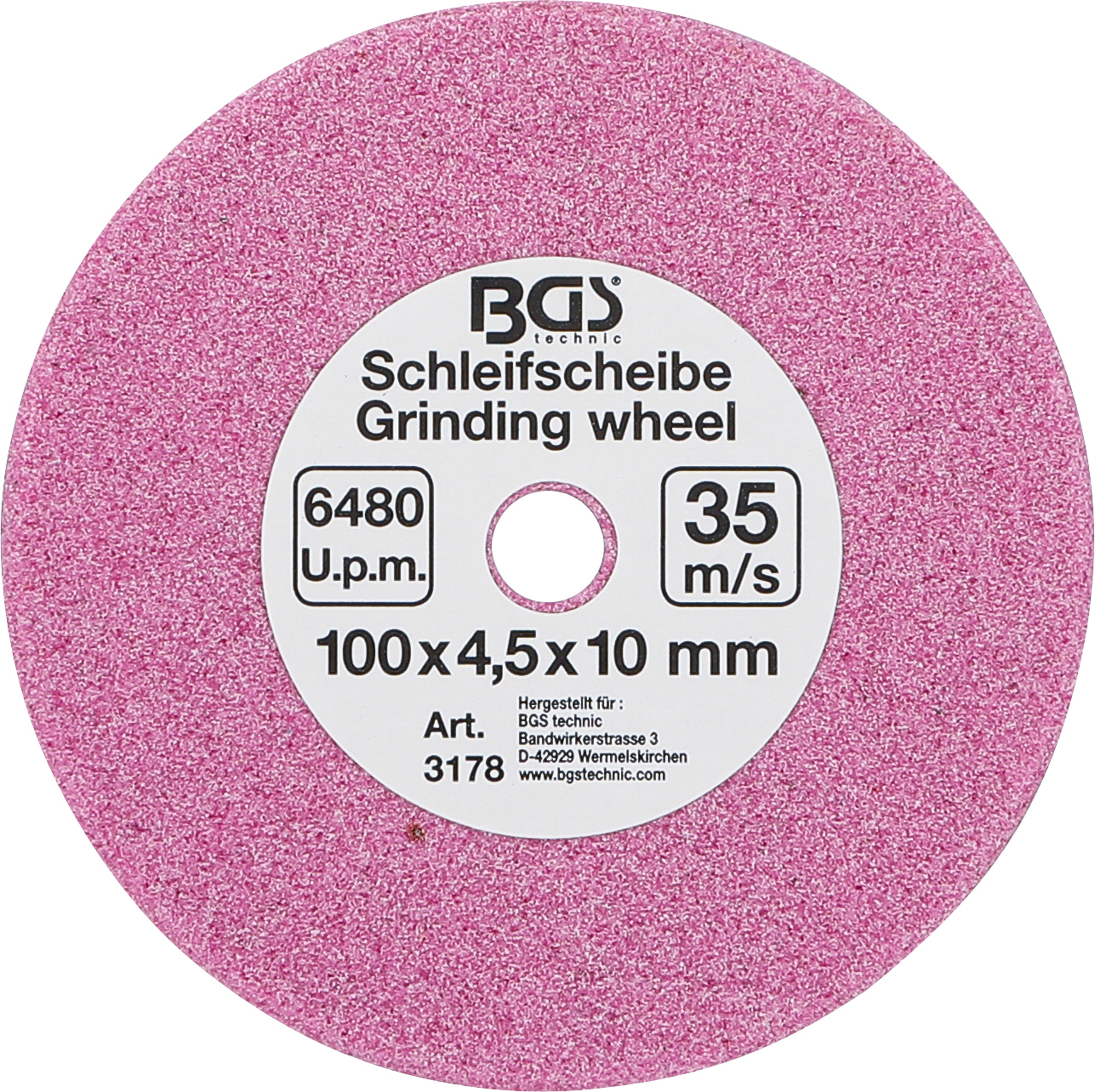 BGS Schleifscheibe | für Art. 3180 | Ø 100 x 4,5 x 10 mm