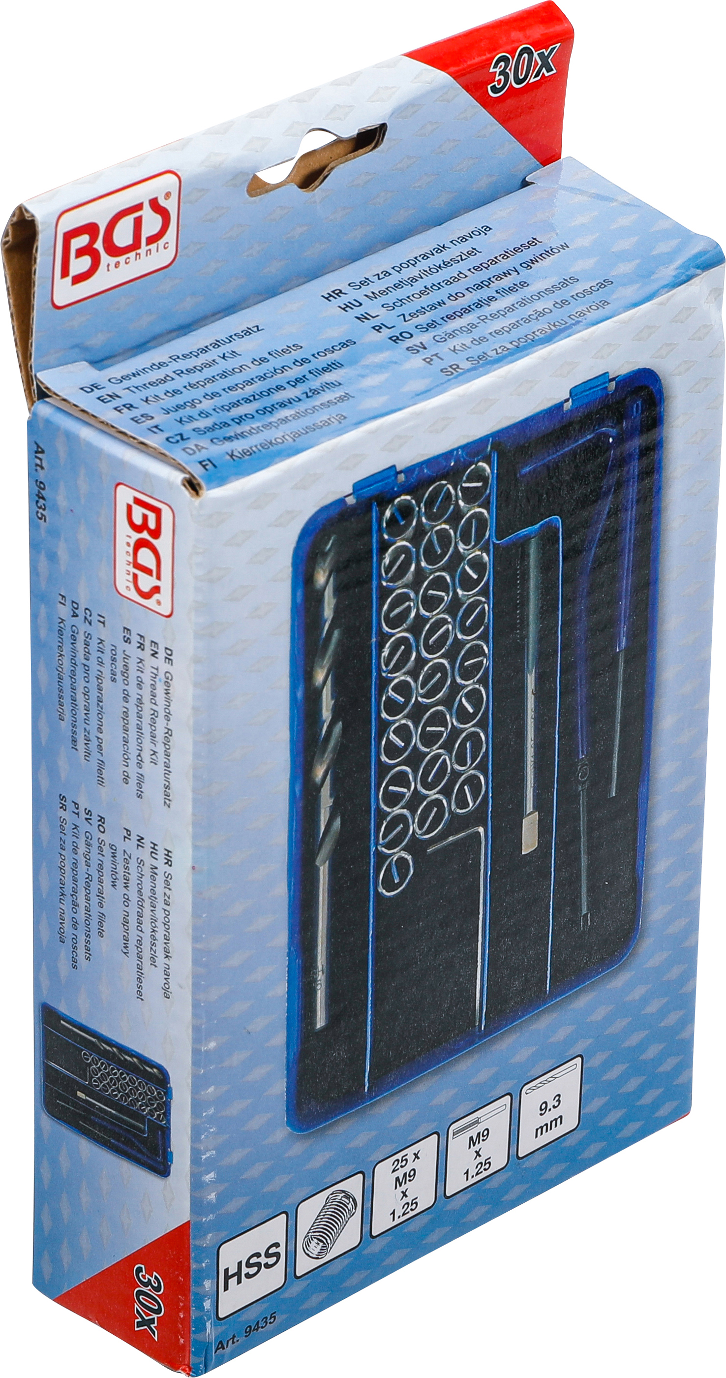 BGS Gewinde-Reparatursatz | M9 x 1.25 | 30-tlg. BGS Gewinde-Reparatursatz | M9 x 1.25 | 30-tlg.
