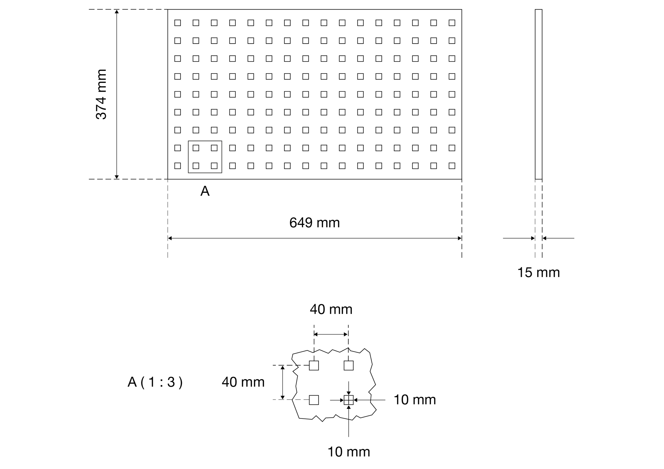BGS Lochwandplatte | Standard Ausführung | für Schrankwand-System