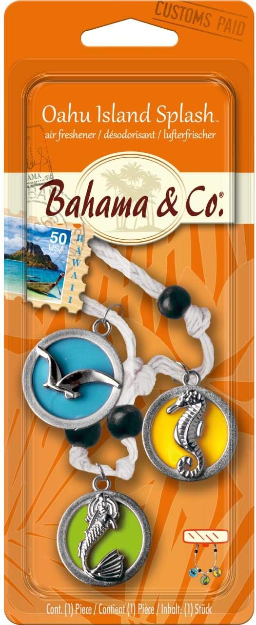 Bahama & Co Oahu Island Medallion Kette Autoduft Oahu Island Splash Duftbaum