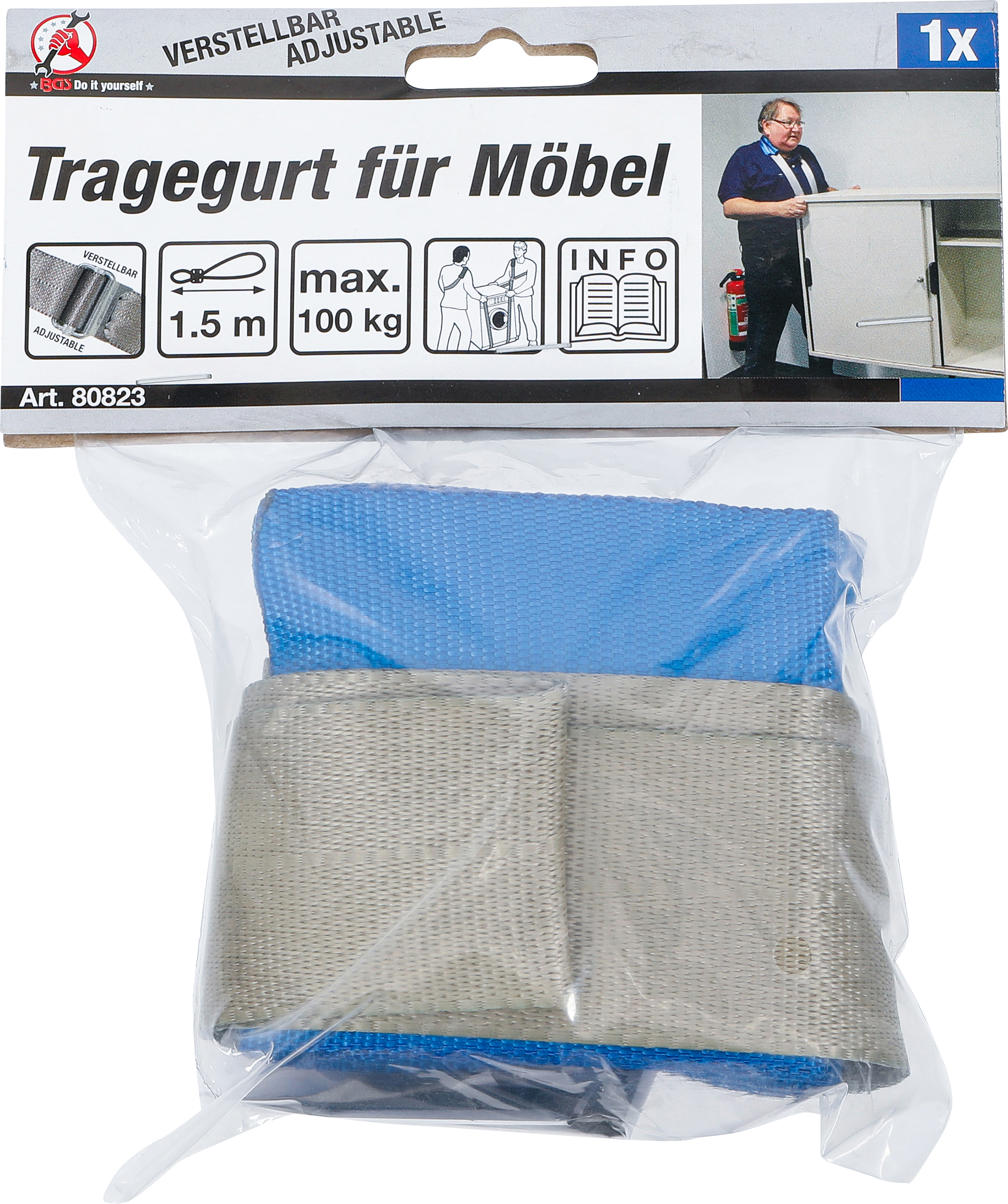 BGS Tragegurt für Möbel | verstellbar | 100 kg