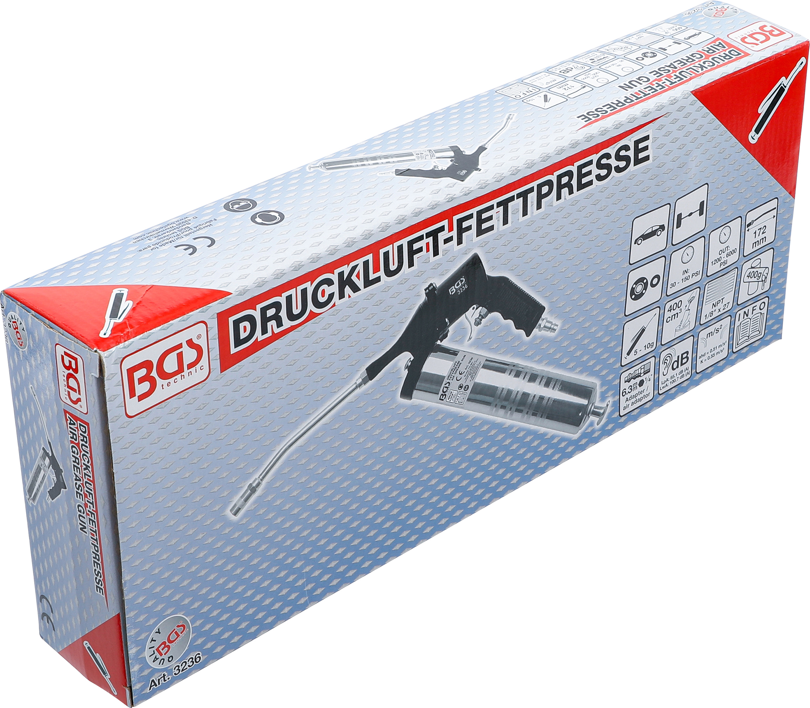 BGS Druckluft-Fettpresse | 400 cm³