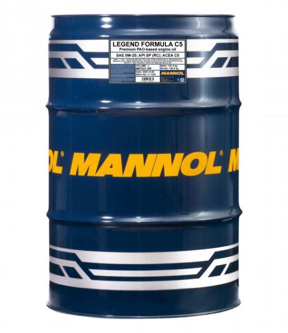 0W-20 Mannol 7921 Legend Formula C5 Motoröl 208 Liter