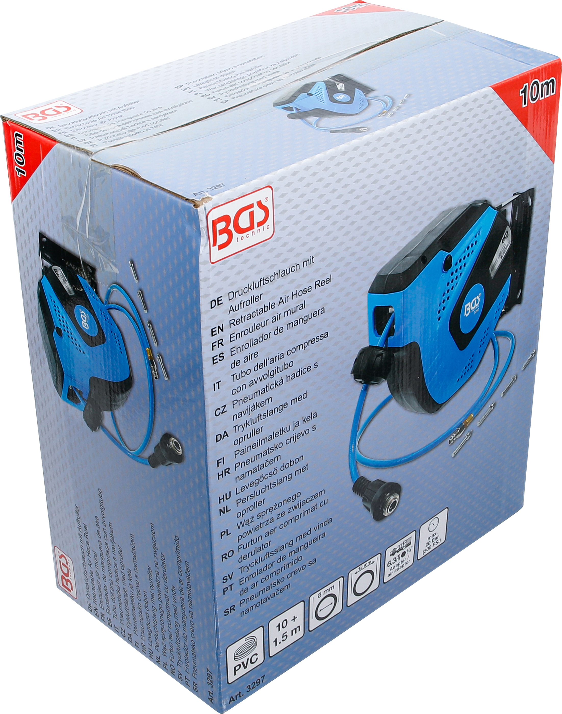 BGS Druckluftschlauch mit Aufroller | automatisch | 10 m