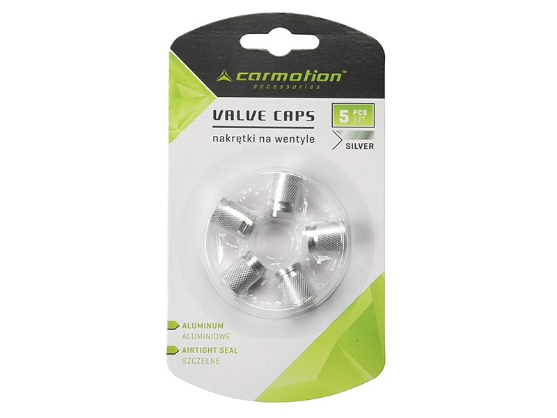 Carmotion Ventilkappen Aluminium SILBER 5er Pack