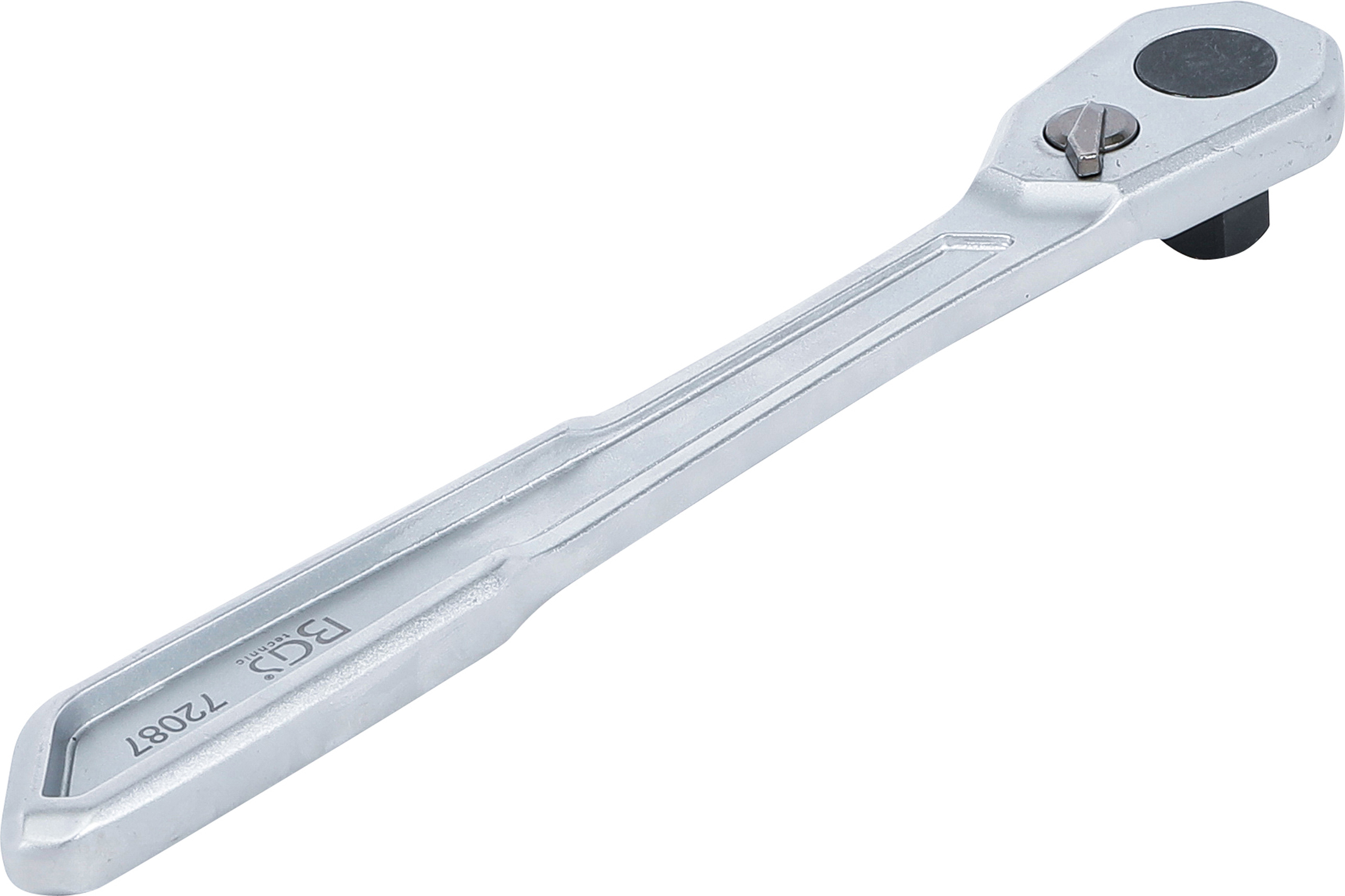 BGS Umschaltknarre | extra flach | feinverzahnt | Abtrieb Außenvierkant 12,5 mm (1/2")