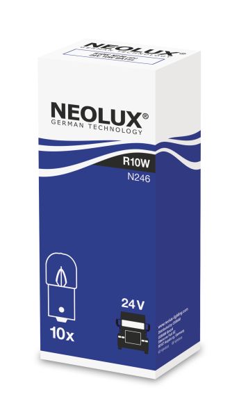 Neolux N246 Kugellampe 24V 10W R10W BA15s 10er Pack