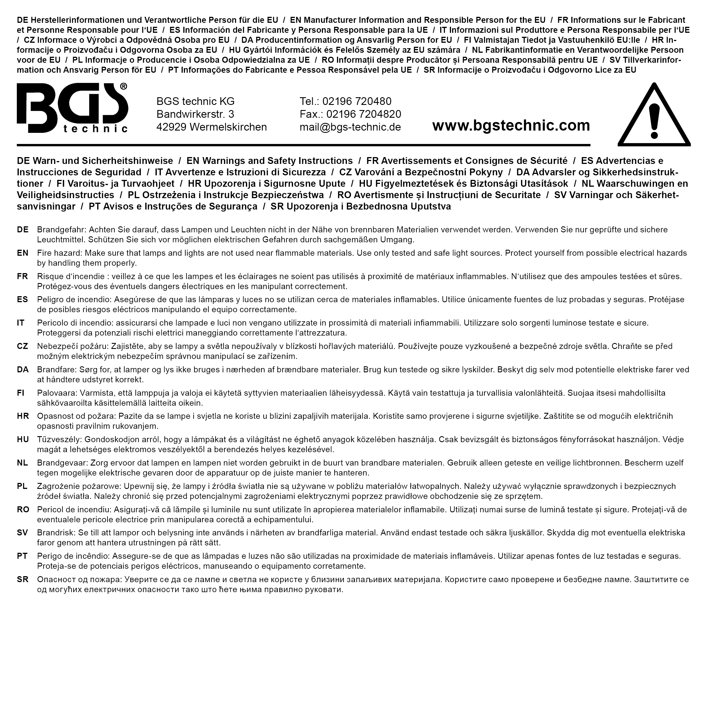 BGS LED- / UV-Stiftleuchte