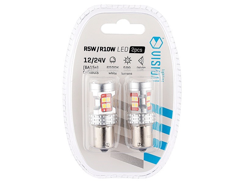 Vision LED Kugellampe 12V/24V 5W 10W R5W R10W BA15s 13x 3030 SMD