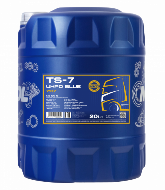 10W-40 Mannol 7107 TS-7 UHPD Blue LKW Motoröl 208 Liter
