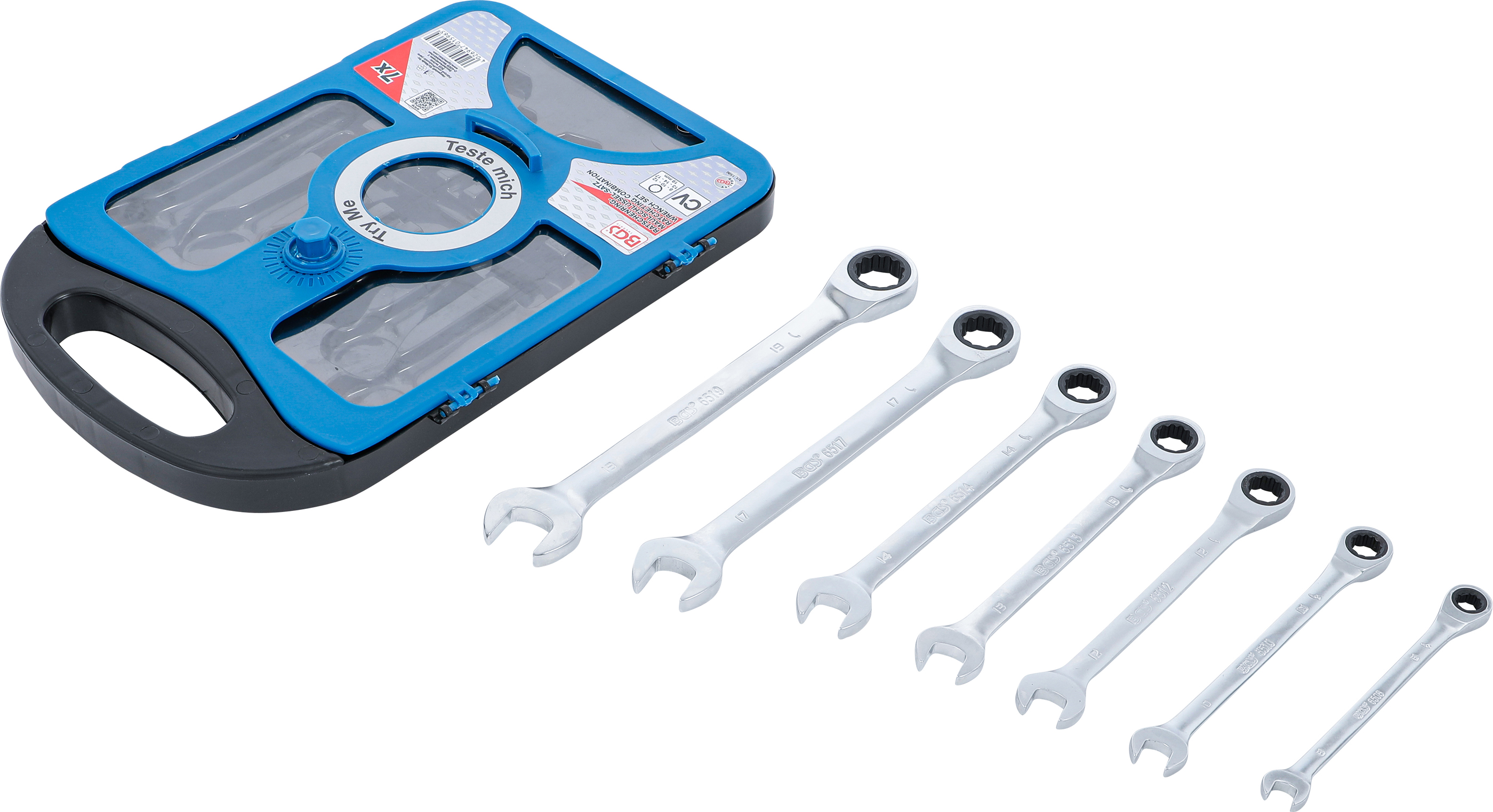 BGS Ratschenring-Maulschlüssel-Satz | SW 8 - 19 mm | 7-tlg.